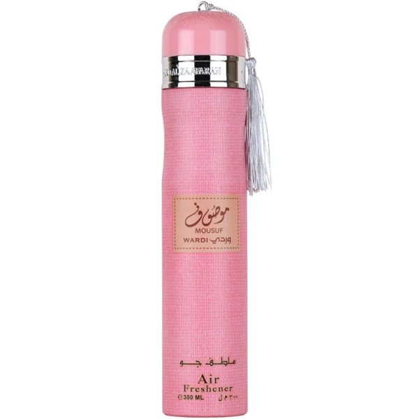 اسپری خوشبو کننده هوا موصوف وردی صورتی اصل عربی ارض الزعفران300 میل | ARD AL ZAAFARAN MOUSUF WARDI Air Freshener 300ml